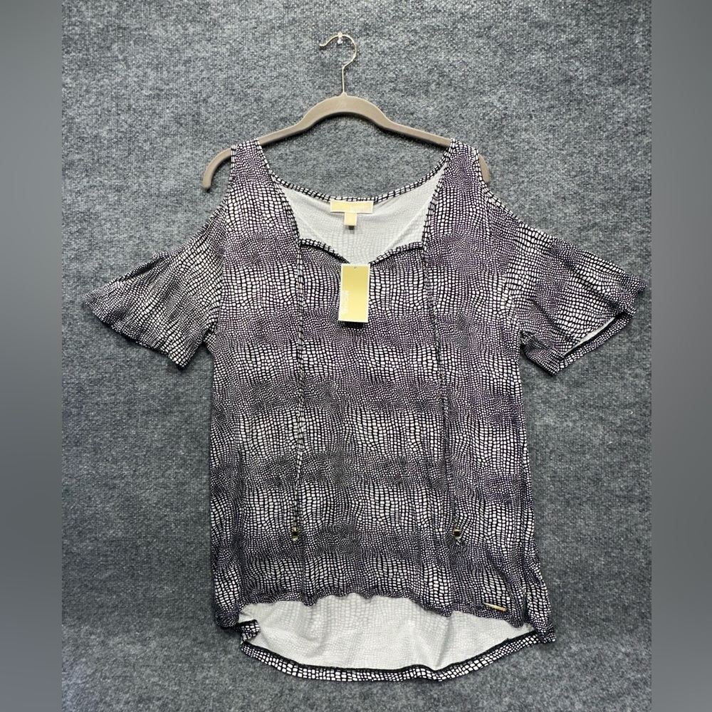 Michael Kors Pebble Print V-Neck Top GB0100